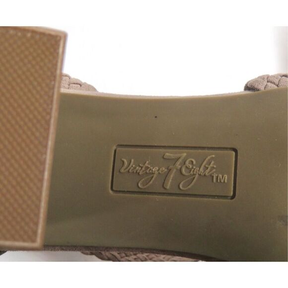 Vintage 7 Eight OLIVIA Lavender Braided Strappy Block Heel Sandals Women Size 10 - Picture 8 of 8